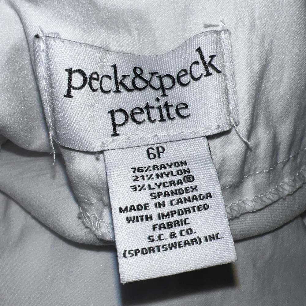 Peck&Peck Stretch Pull On Bermuda Shorts Size 6P Sport Wear White - Picture 4 of 5